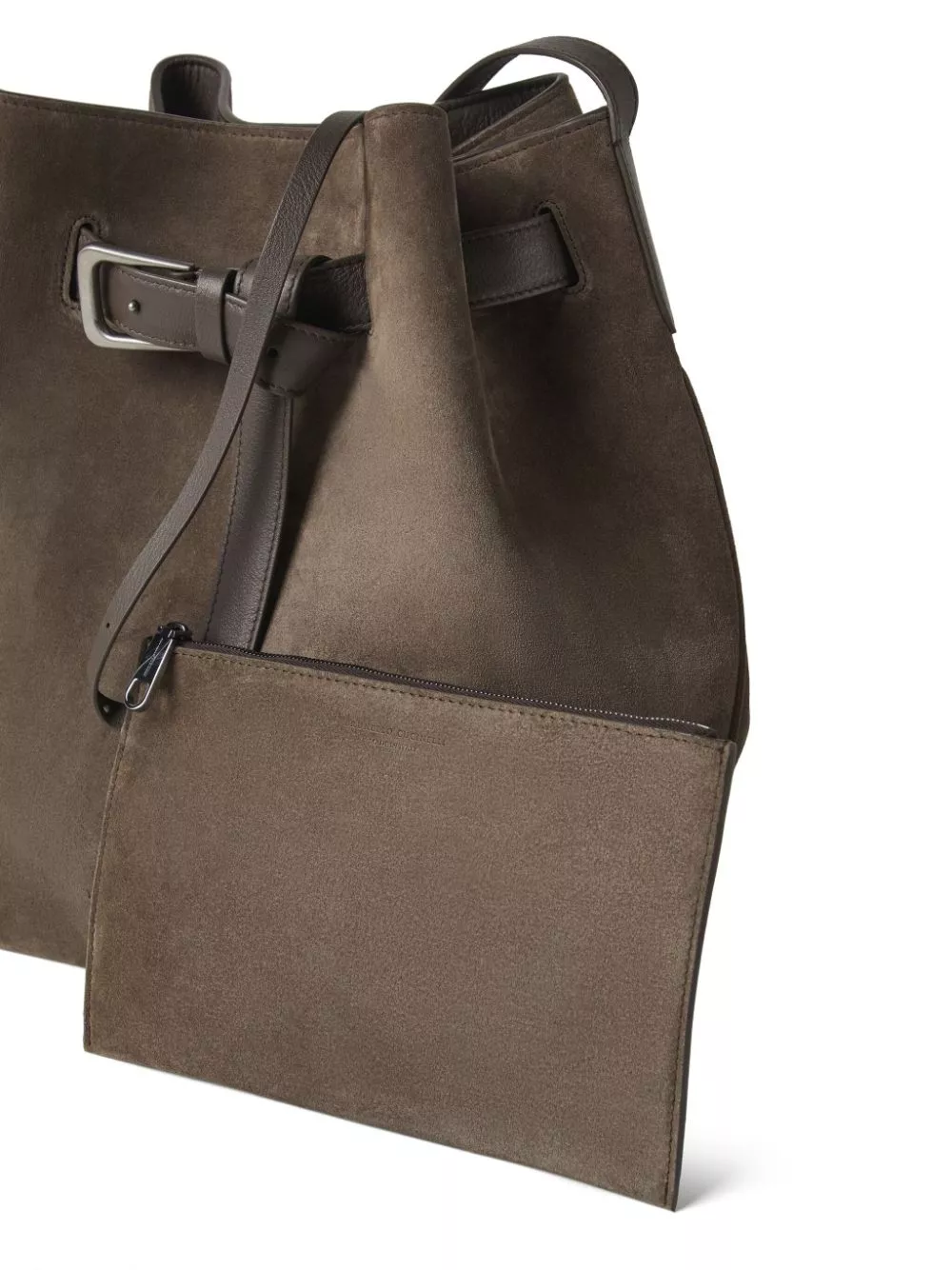 Brunello Cucinelli large Sartorial suede bucket bag Women 0116