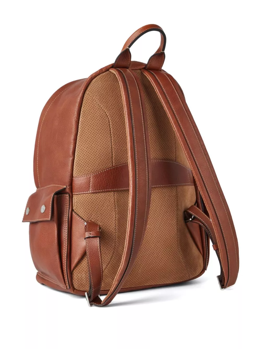 Brunello Cucinelli logo-stamp leather backpack Men 0114