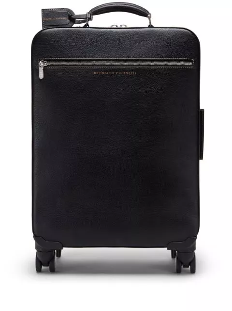 Brunello Cucinelli grained leather suitcase Men 0114