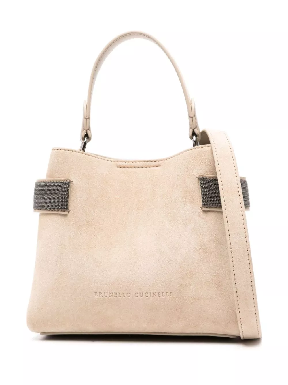 Brunello Cucinelli Monili-chain suede cross body bag Women 0116